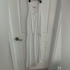 Fresh Produce Elegant White Maxi Dress with asymmetrical hem
